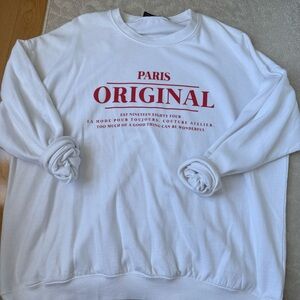 Paris Original White Sweatshirt